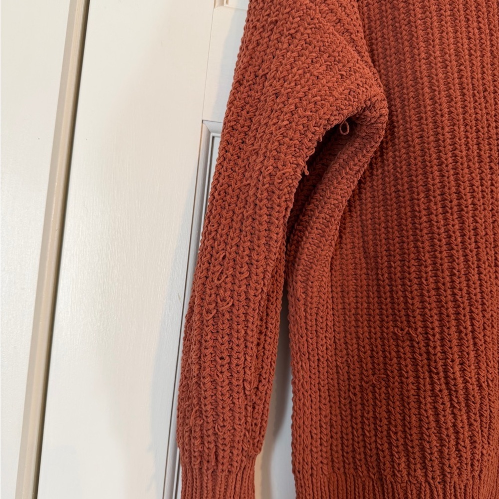 Aerie Terracotta Orange Women's Crew Neck Sweater - Picture 7 of 8